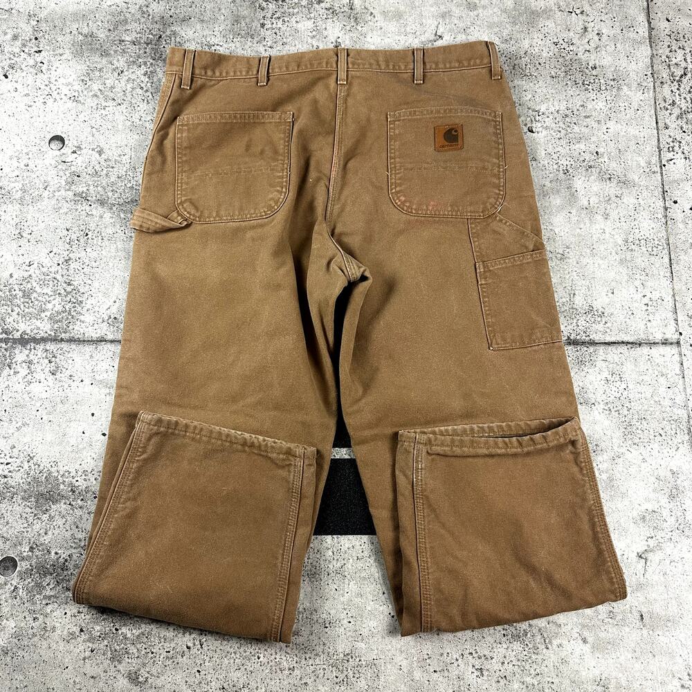 Carhartt B111BRN Duck Canvas Lined Carpenter Pants 40x32 - Picture 4 of 11